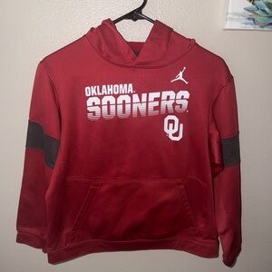Jordan Oklahoma Sooners OU Dri-Fit Hoodie Sweatshirt Jumpman Boys XL